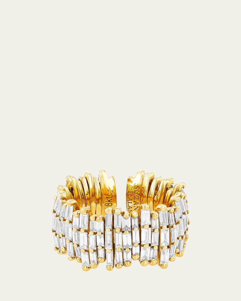 18K Gold Triple Layer Diamond Ring